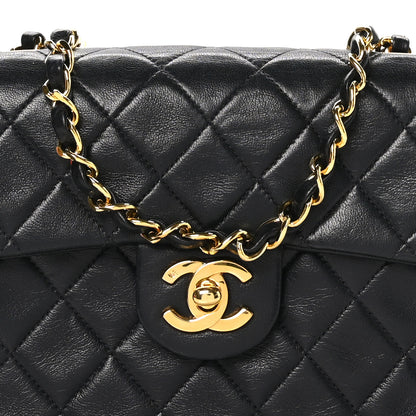 Chanel Lambskin Quilted Mini Square Flap Black 8 of 10