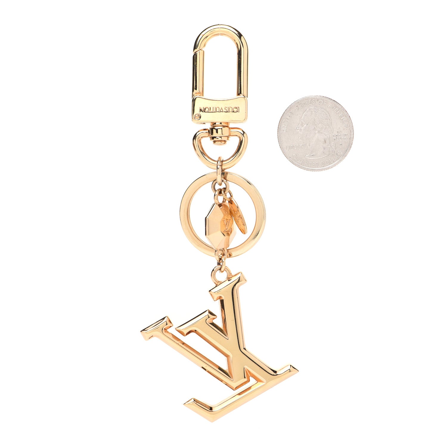 Louis Vuitton LV Facettes Bag Charm Key Holder Gold 2 of 5