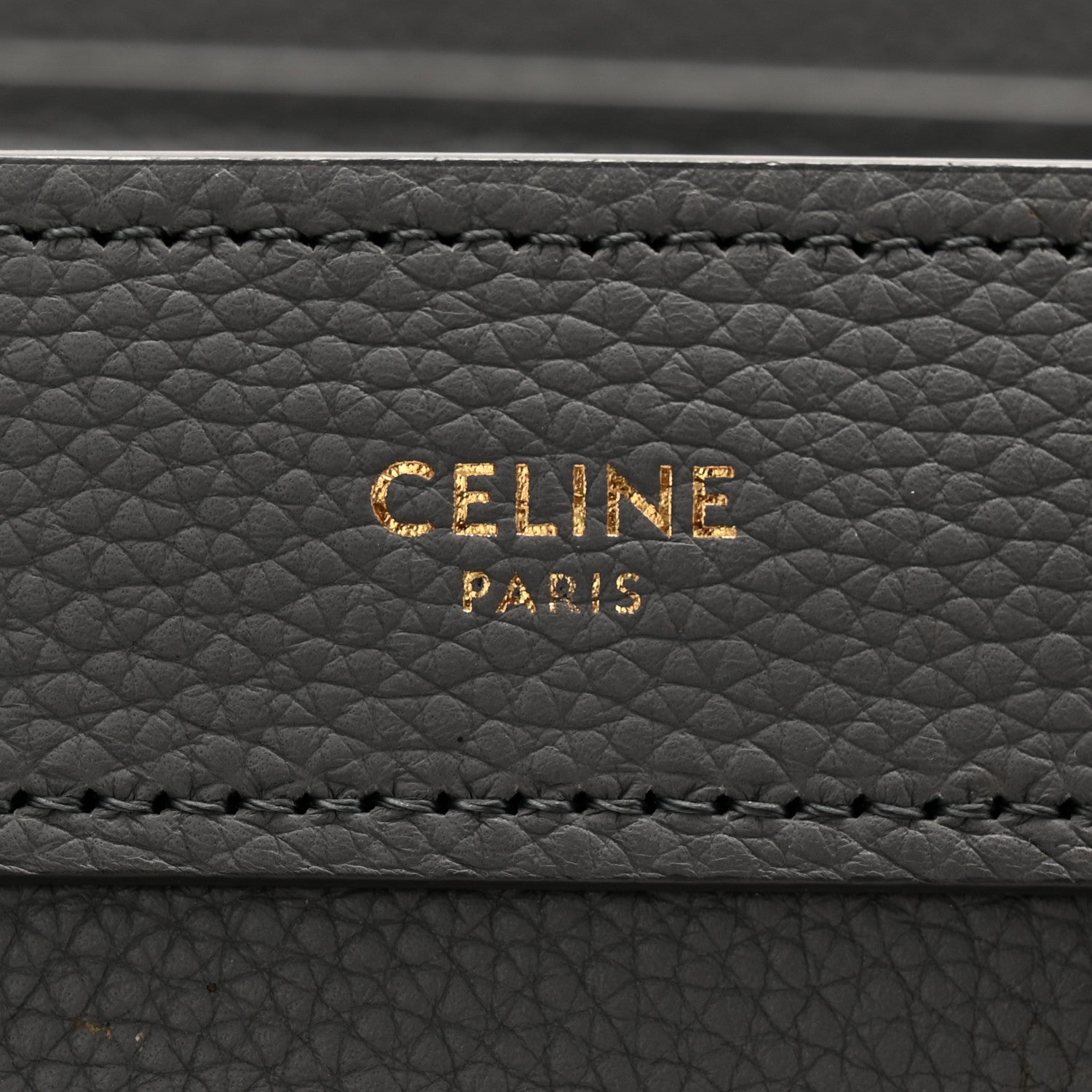 Celine Drummed Calfskin Nano Luggage Kohl 6 of 11