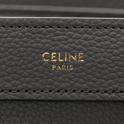 Celine Drummed Calfskin Nano Luggage Kohl 6 of 11
