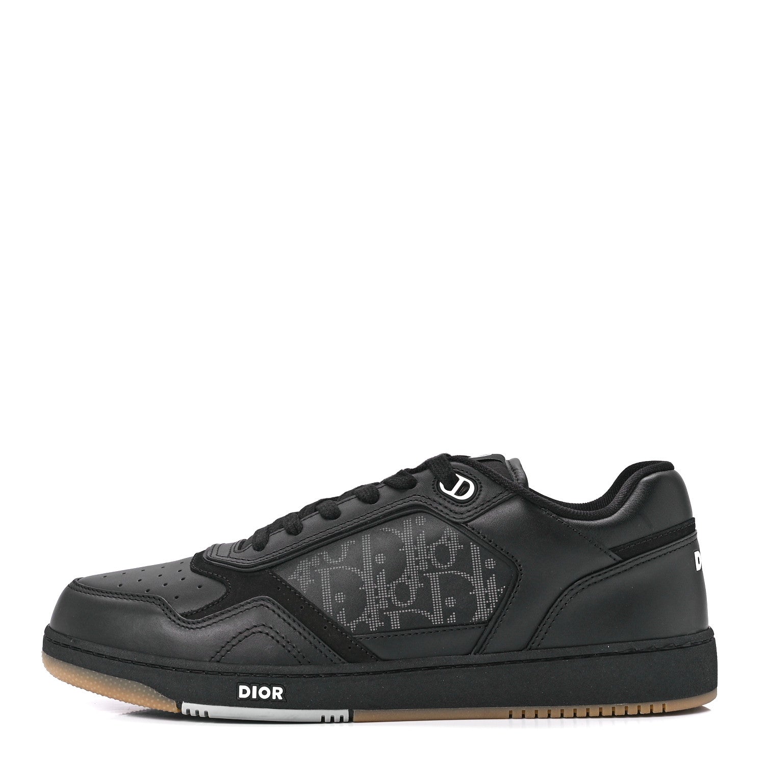Christian Dior Smooth Calfskin Oblique Galaxy Mens B27 Low Top Sneakers 43 Black Beige 1 of 8
