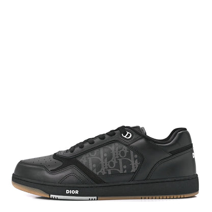 Christian Dior Smooth Calfskin Oblique Galaxy Mens B27 Low Top Sneakers 43 Black Beige 1 of 8
