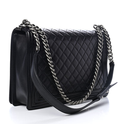 Chanel Lambskin Quilted Large Boy Flap Black 2 of 4