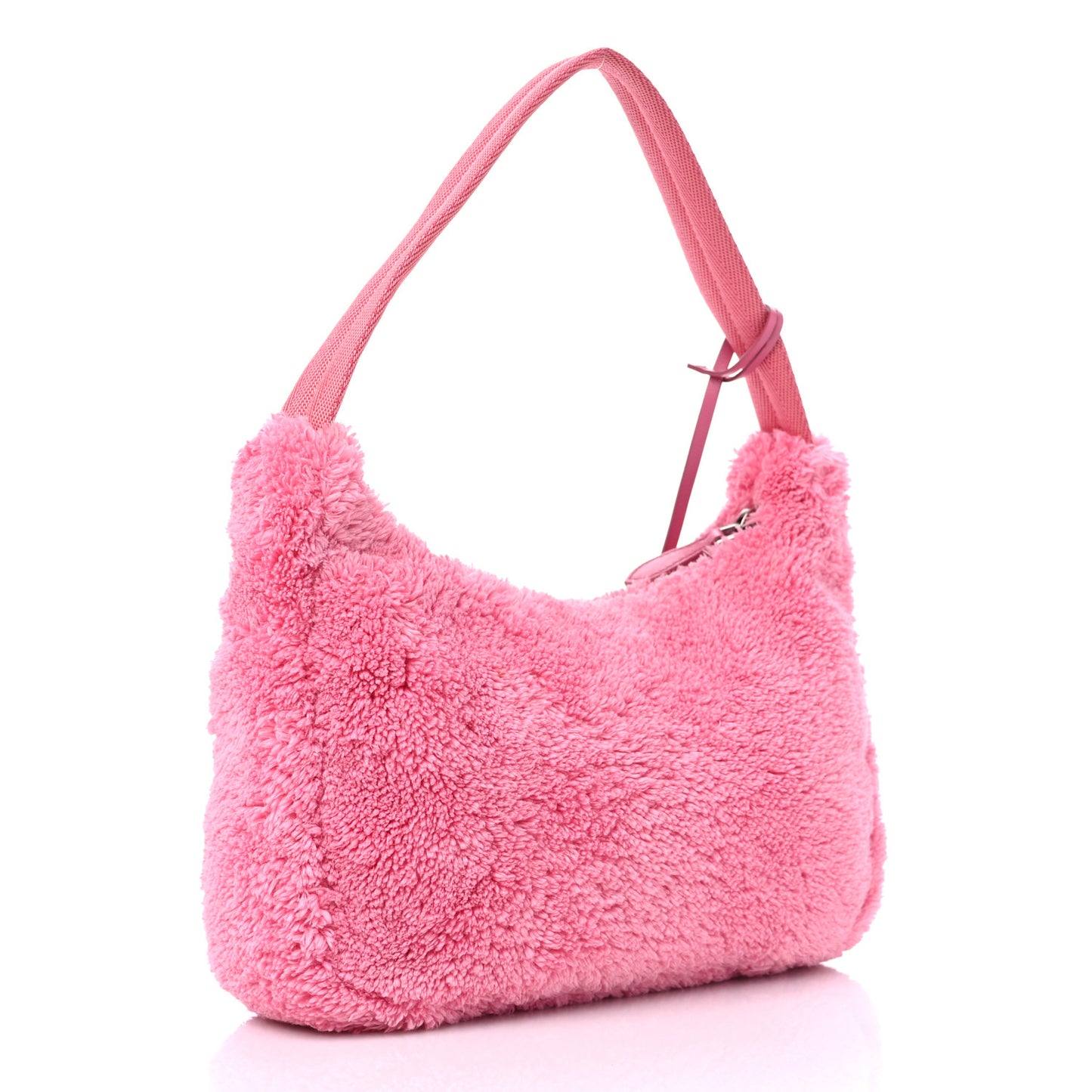 Terry Cloth Mini Re-Edition 2000 Bag Petalo Black