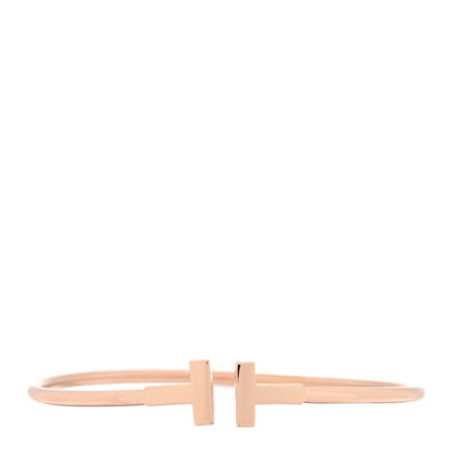 Tiffany 18K Rose Gold T Wire Bracelet 1 of 3