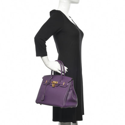 Hermes Togo Birkin 30 Ultraviolet 2 of 33
