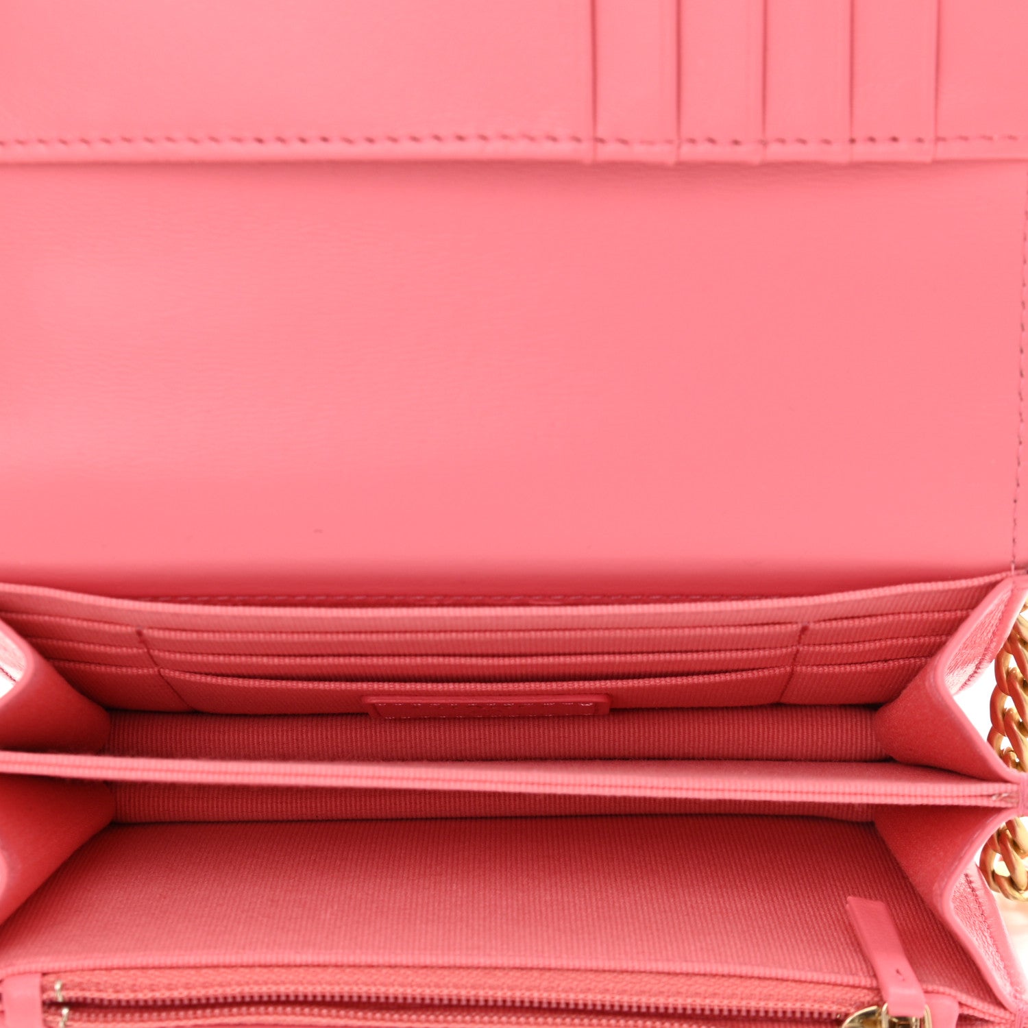 Chanel Lambskin Enamel Quilted Pending Clutch With Chain Pink 7 of 11