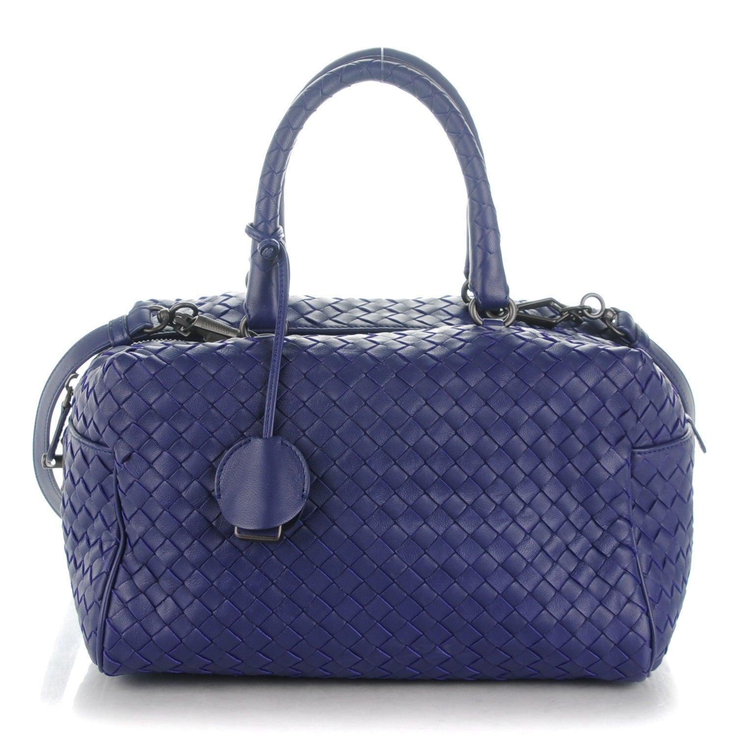 Bottega Veneta Nappa Intrecciato Boston Atlantic Blue 1 of 8