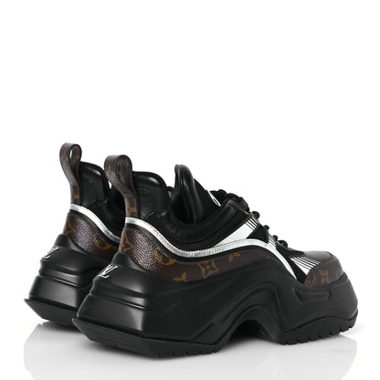 Louis Vuitton Calfskin Monogram LV Archlight 2.0 Platform Sneakers 38 Black 4 of 12