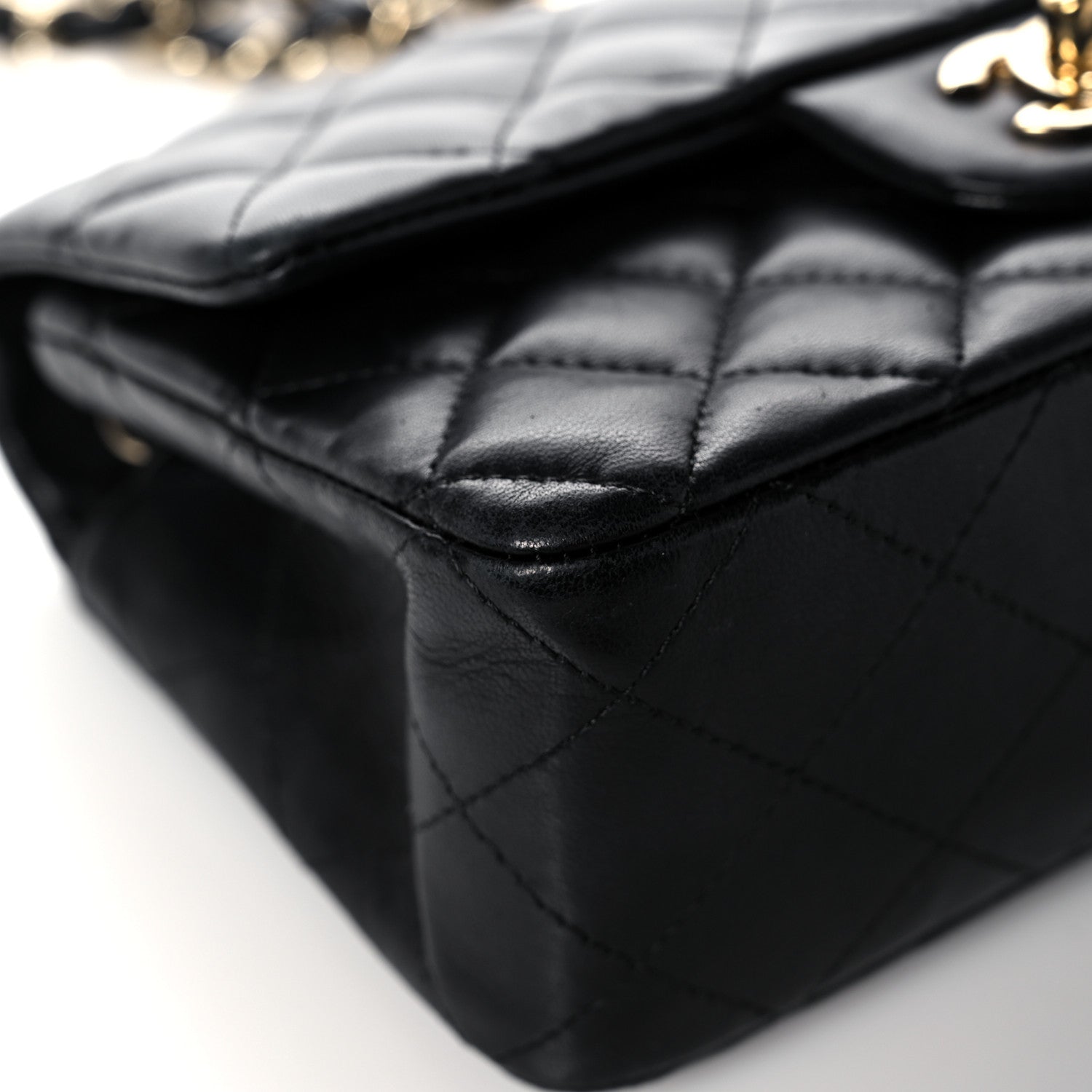 Chanel Lambskin Quilted Mini Rectangular Flap Black 10 of 19