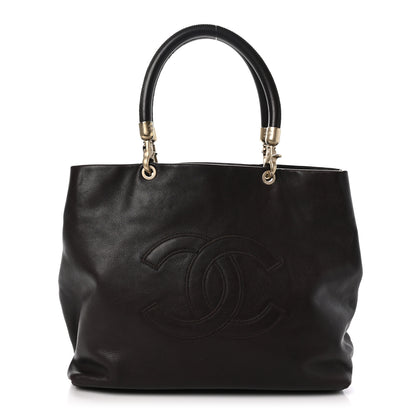 Chanel Caviar CC Stitched Tote Dark Brown 1 of 12