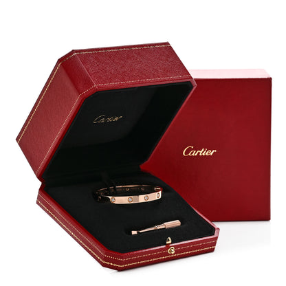 Cartier 18K Pink Gold 10 Diamond LOVE Bracelet 17 6 of 6