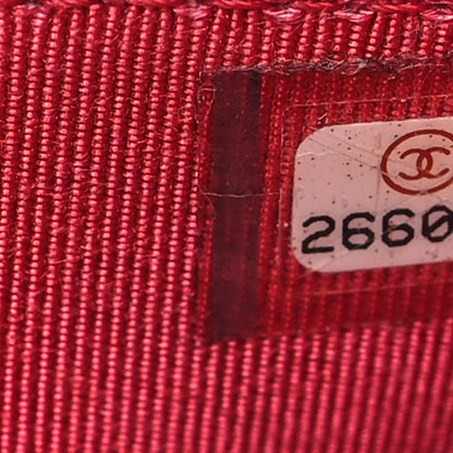 Chanel Lambskin Quilted Wallet On Chain WOC Dark Pink 8 of 14