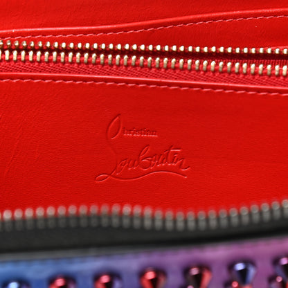 Christian Louboutin Patent Scarabe Spikes Panettone Zip Around Wallet Rose Digitale 6 of 9