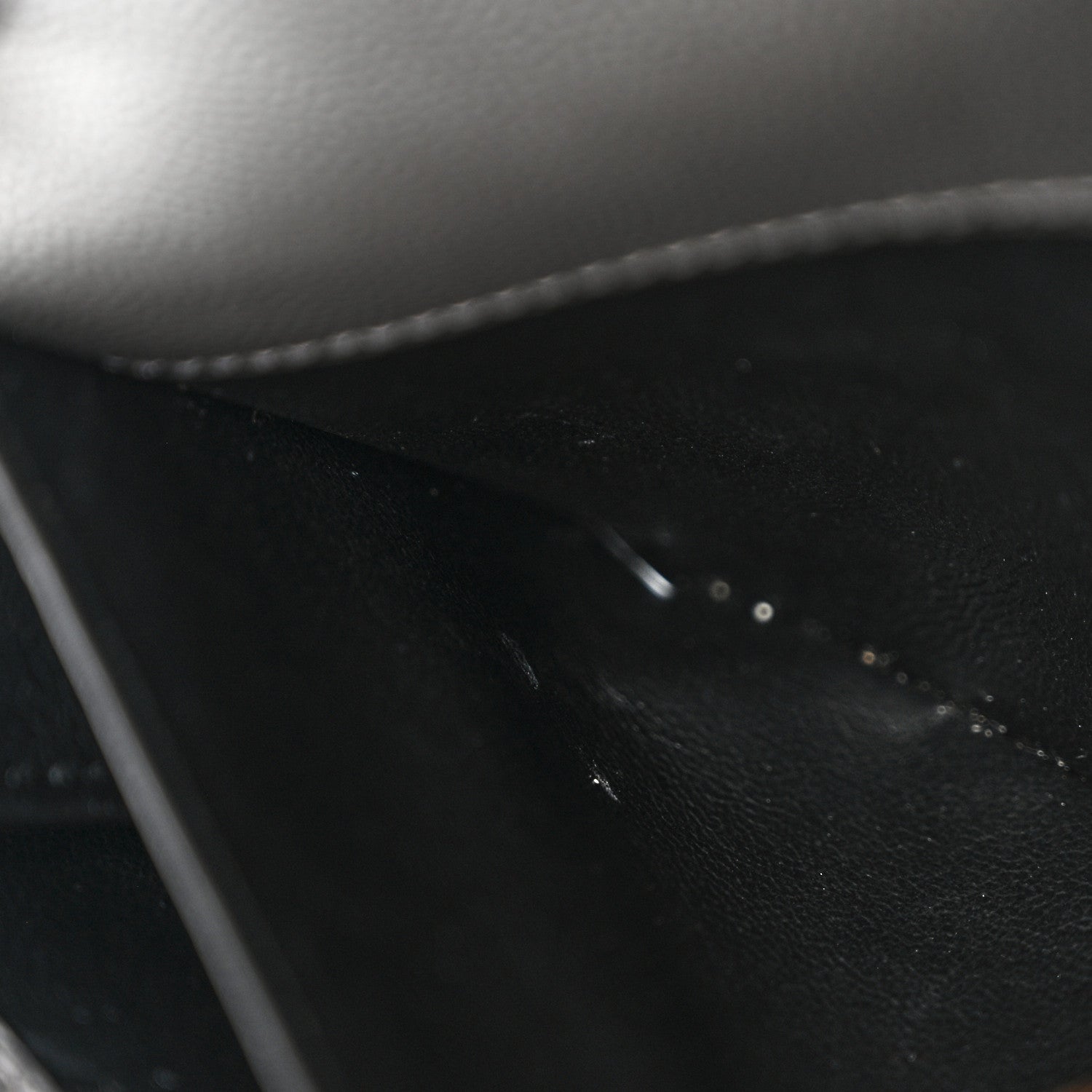 Saint Laurent Grain de Poudre Uptown Chain Wallet Storm 10 of 15