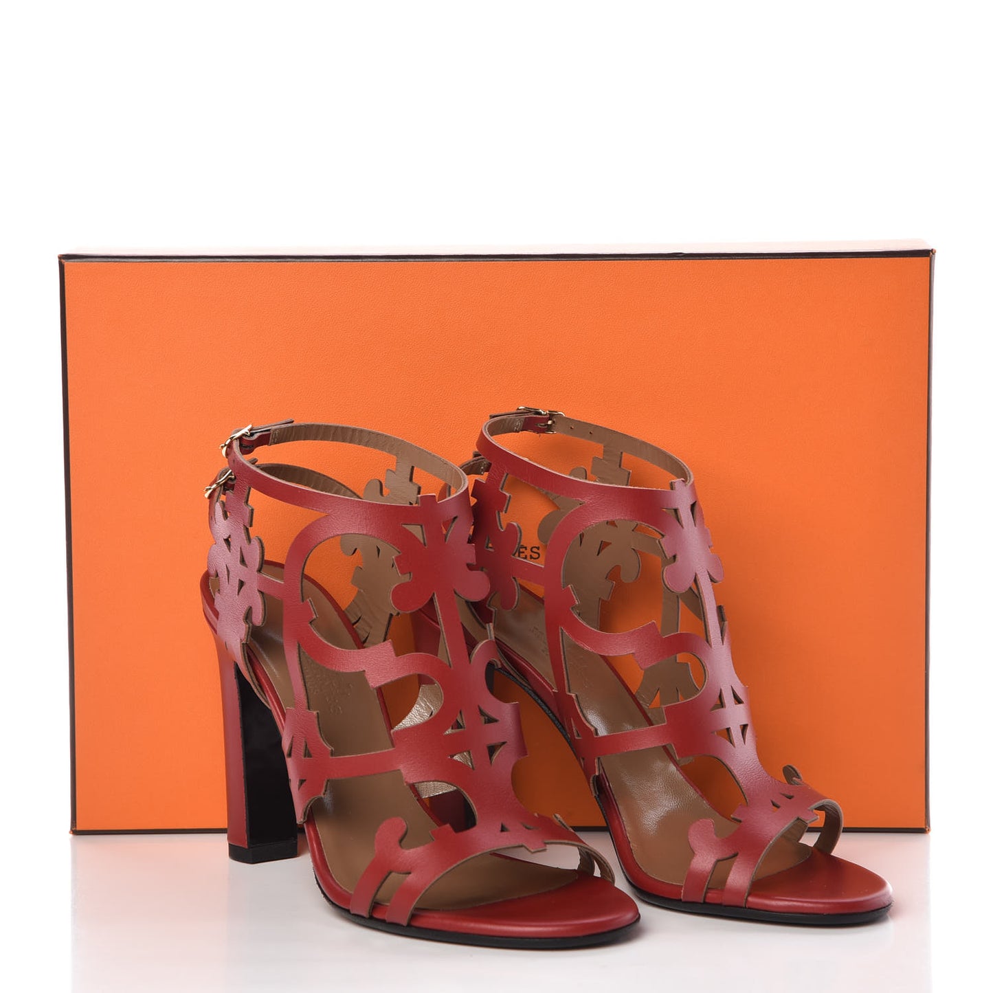 Calfskin Keira Sandals 35.5 Rouge