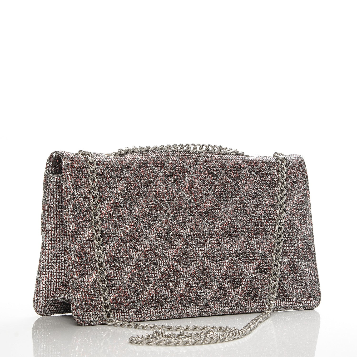 Chanel Crystal Quilted Mademoiselle Reissue 2.55 Flap Silver 3 of 7