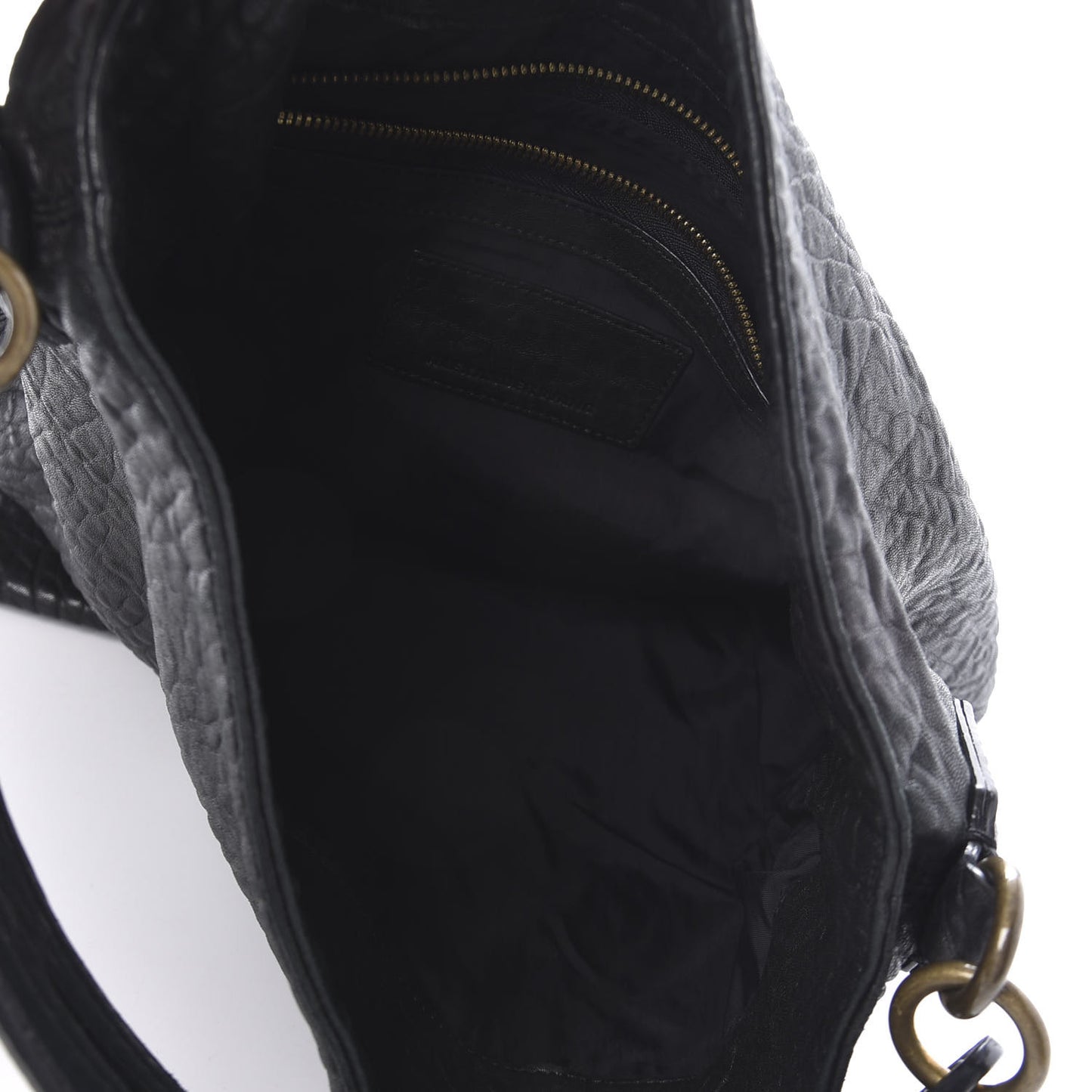 Pebbled Lambskin Darcy Hobo Black