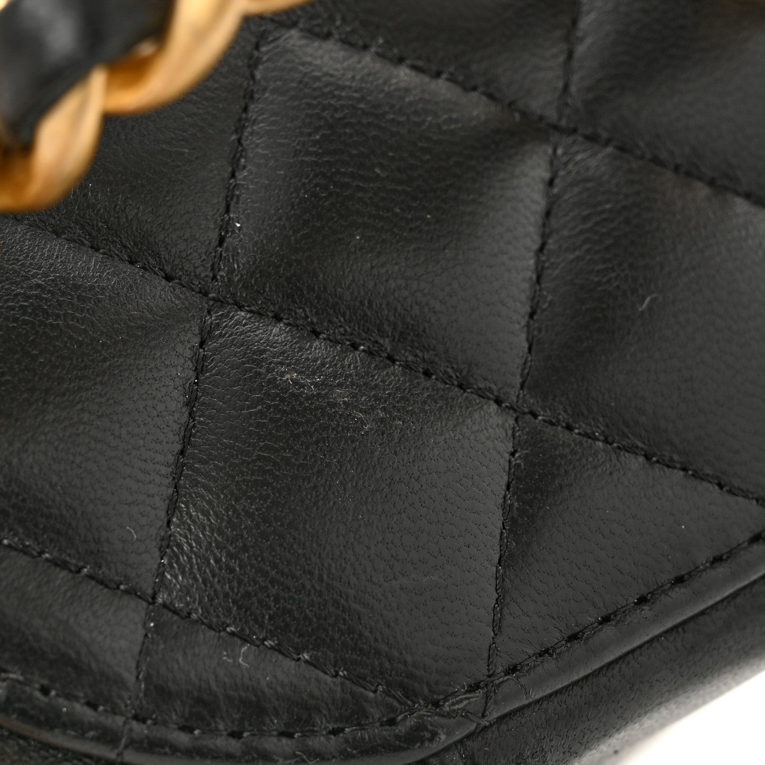 Chanel Lambskin Quilted Afternoon Tea Top Handle Vanity Case With Chain Black 14 of 14