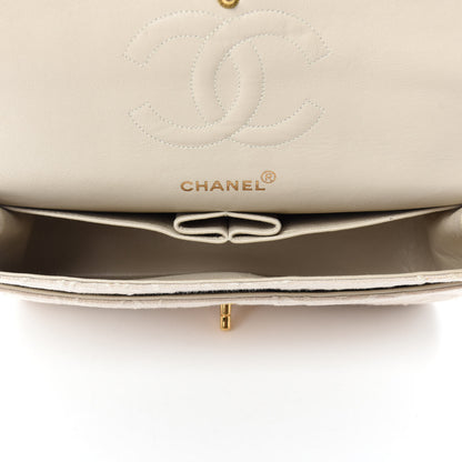 Chanel Canvas Camellia Embroidered Medium Double Flap Ivory 6 of 13
