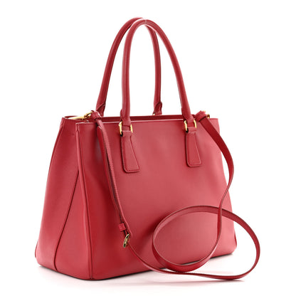 Prada Saffiano Medium Galleria Double Zip Tote Fuoco 3 of 11