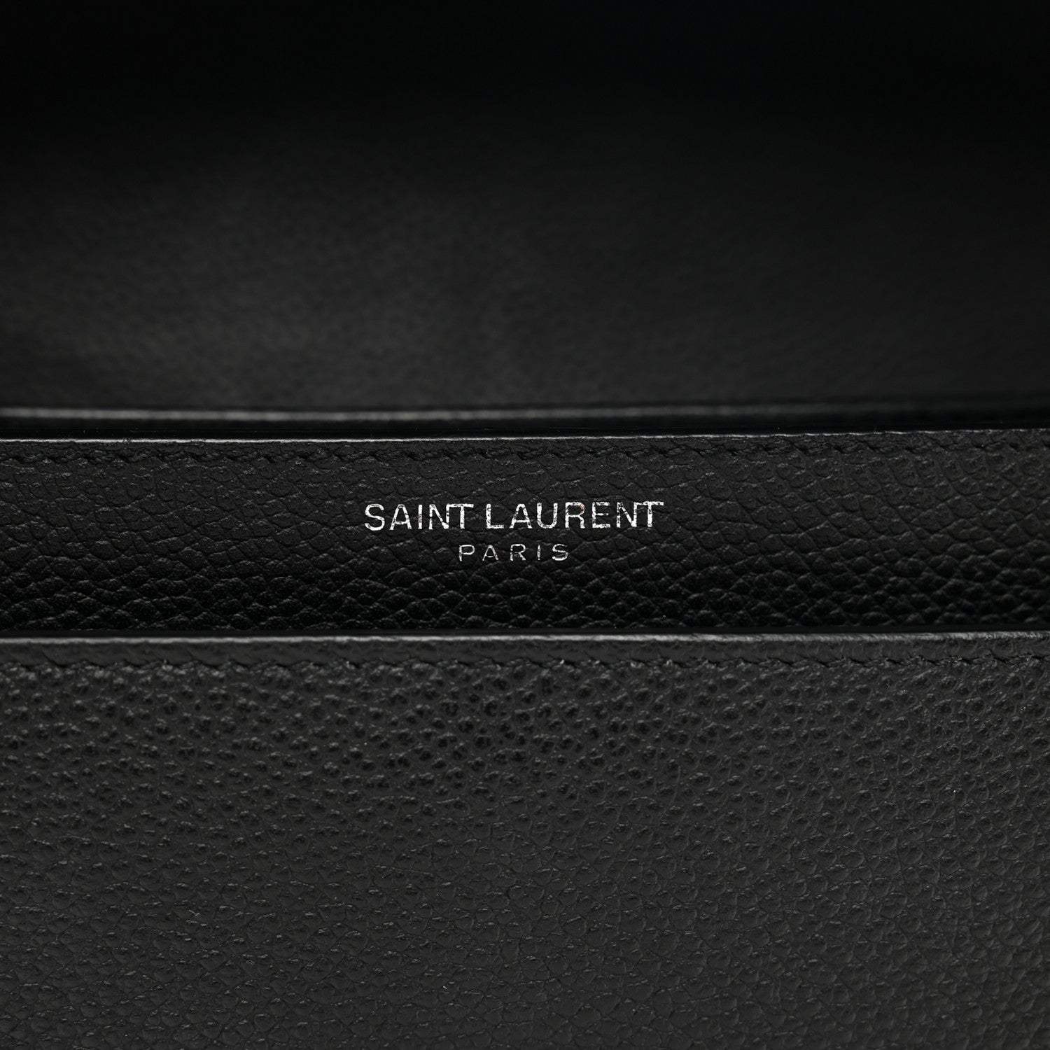 Saint Laurent Grained Calfskin Medium Monogram Sunset Satchel Black 6 of 13