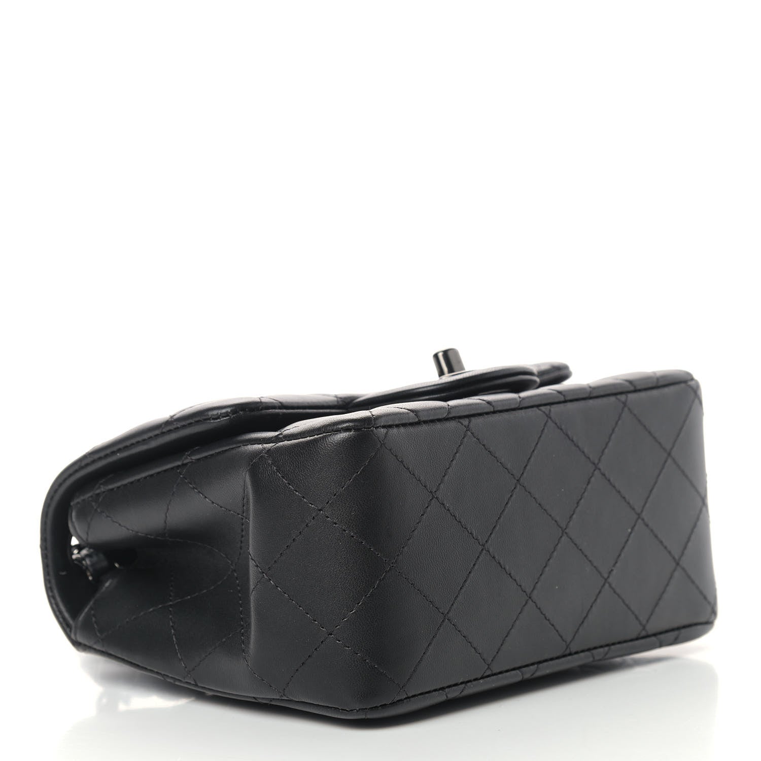 Chanel Lambskin Quilted Mini Square Flap So Black 4 of 10