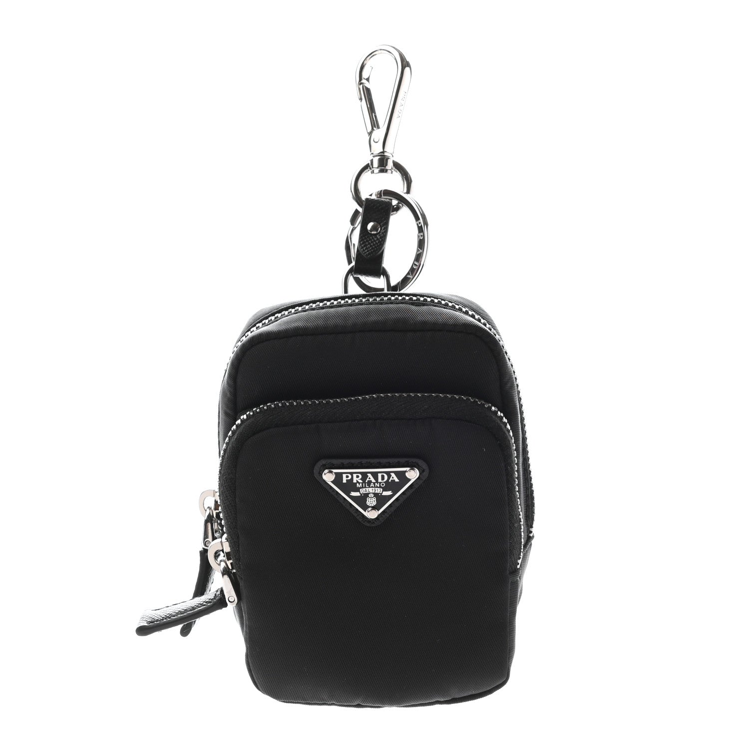 Prada Tessuto Nylon Key Pouch Black 1 of 7