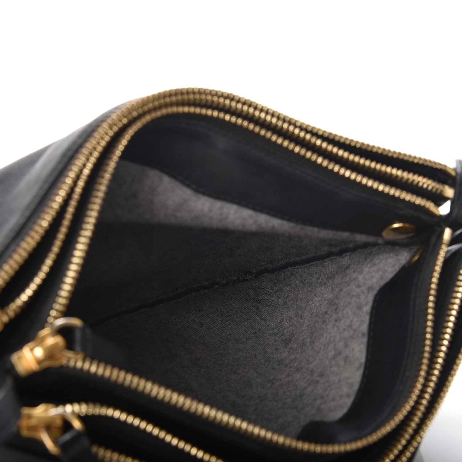 Celine Lambskin Large Trio Crossbody Bag Black 5 of 11