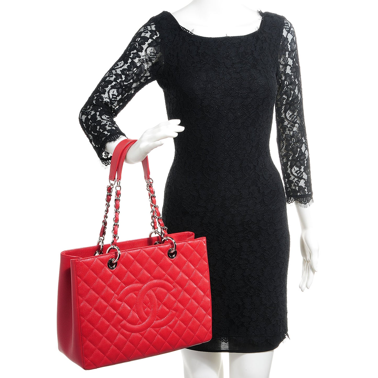 Caviar Grand Shopping Tote GST Red