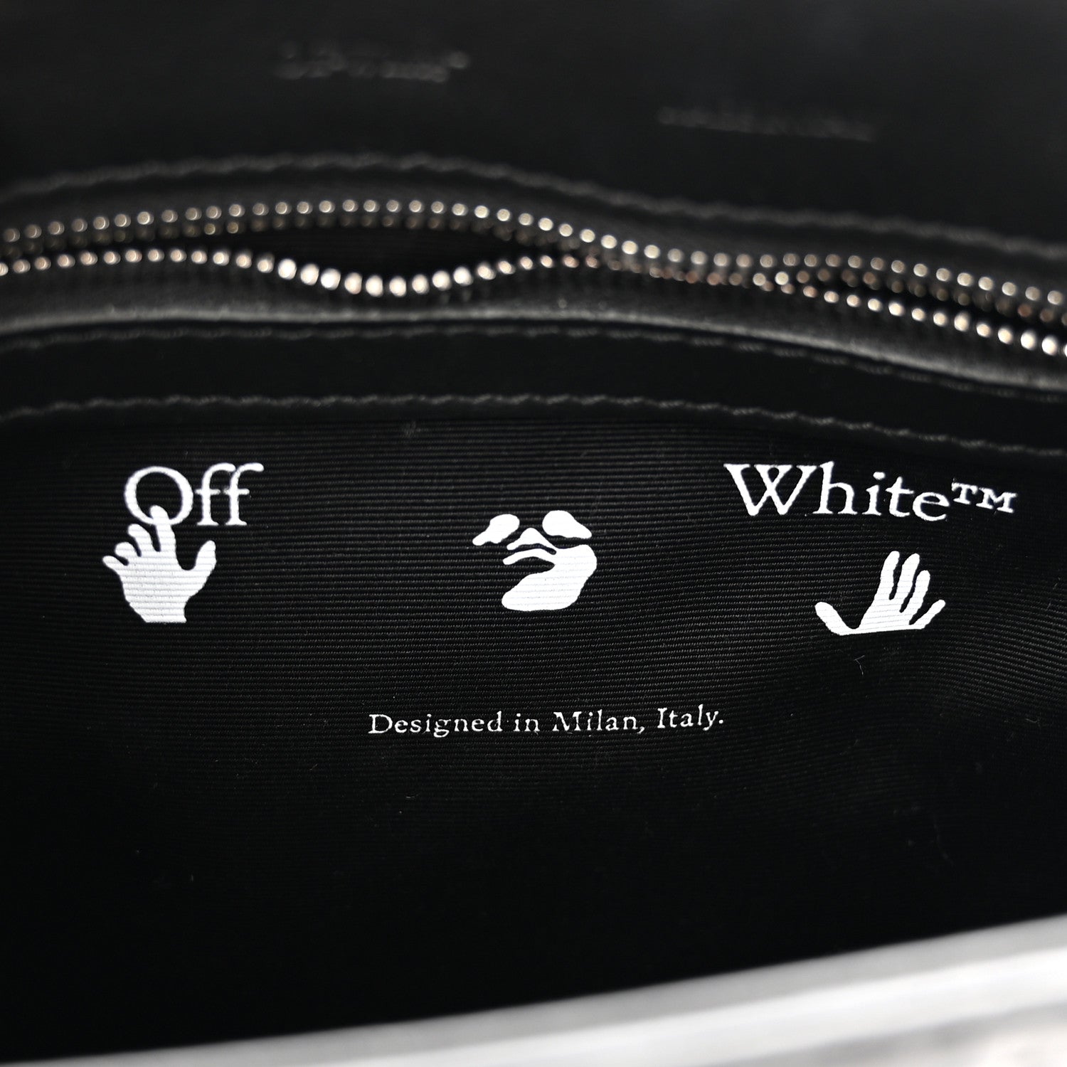 Off-White Embossed Mini Diag Binder Clip Bag Black 6 of 13