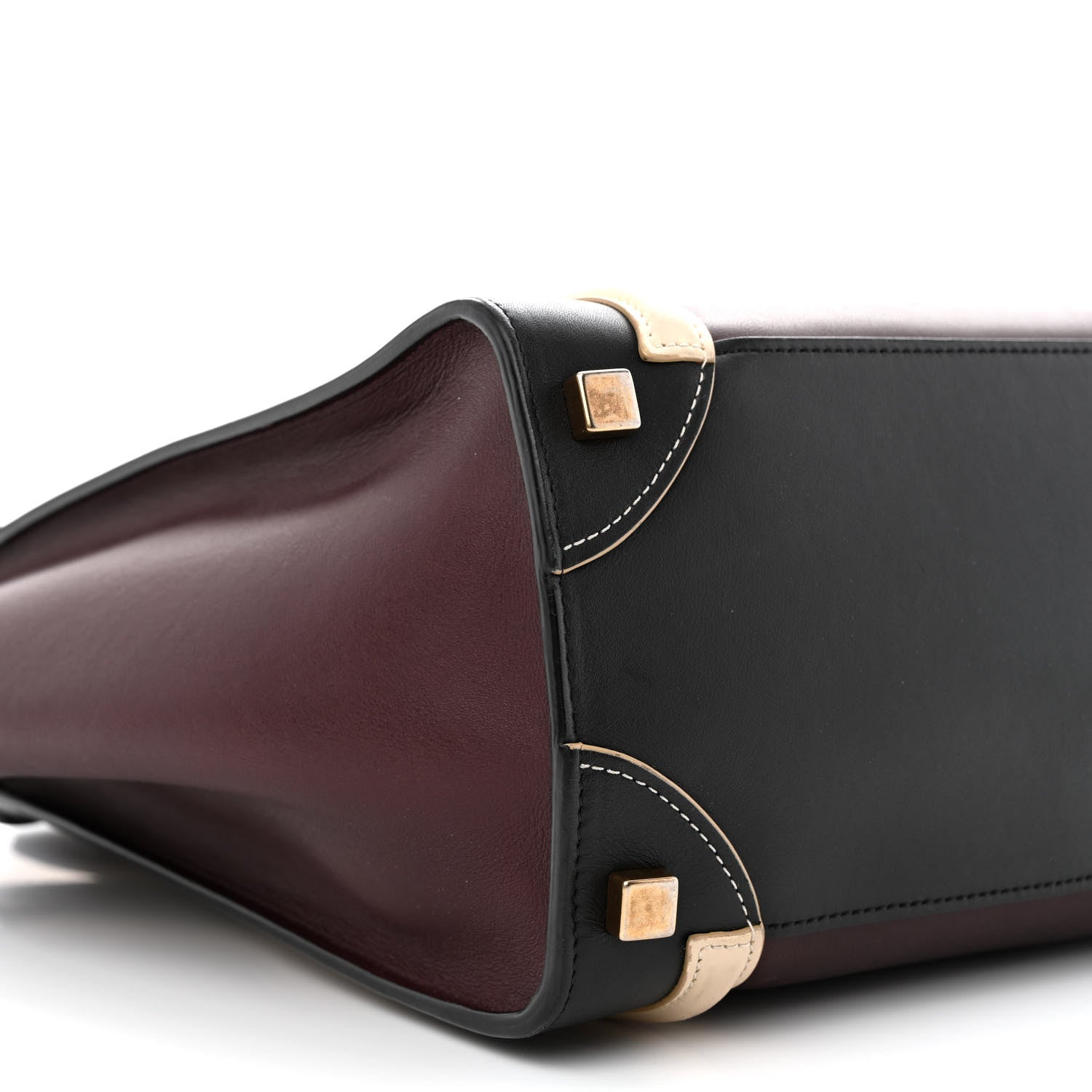 Celine Smooth Calfskin Micro Tri-Color Luggage Burgundy 11 of 23