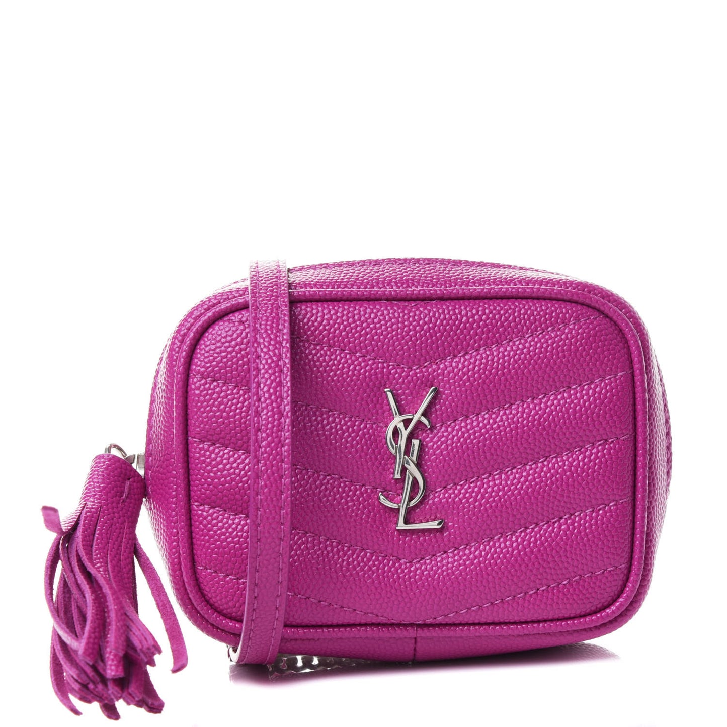 Grain De Poudre Matelasse Monogram Baby Lou Camera Bag Electric Fuxia