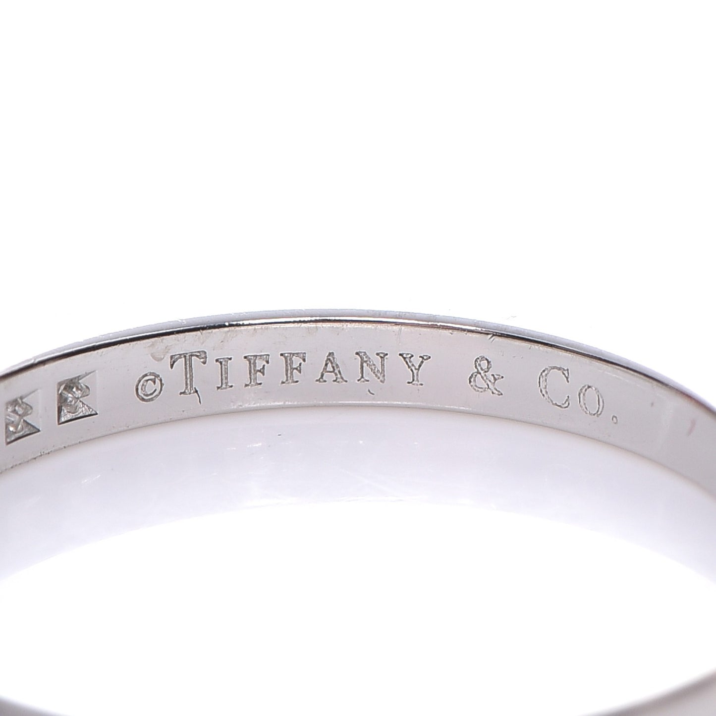 Platinum Diamond .17ctw Half Circle Wedding Band Ring 52 6