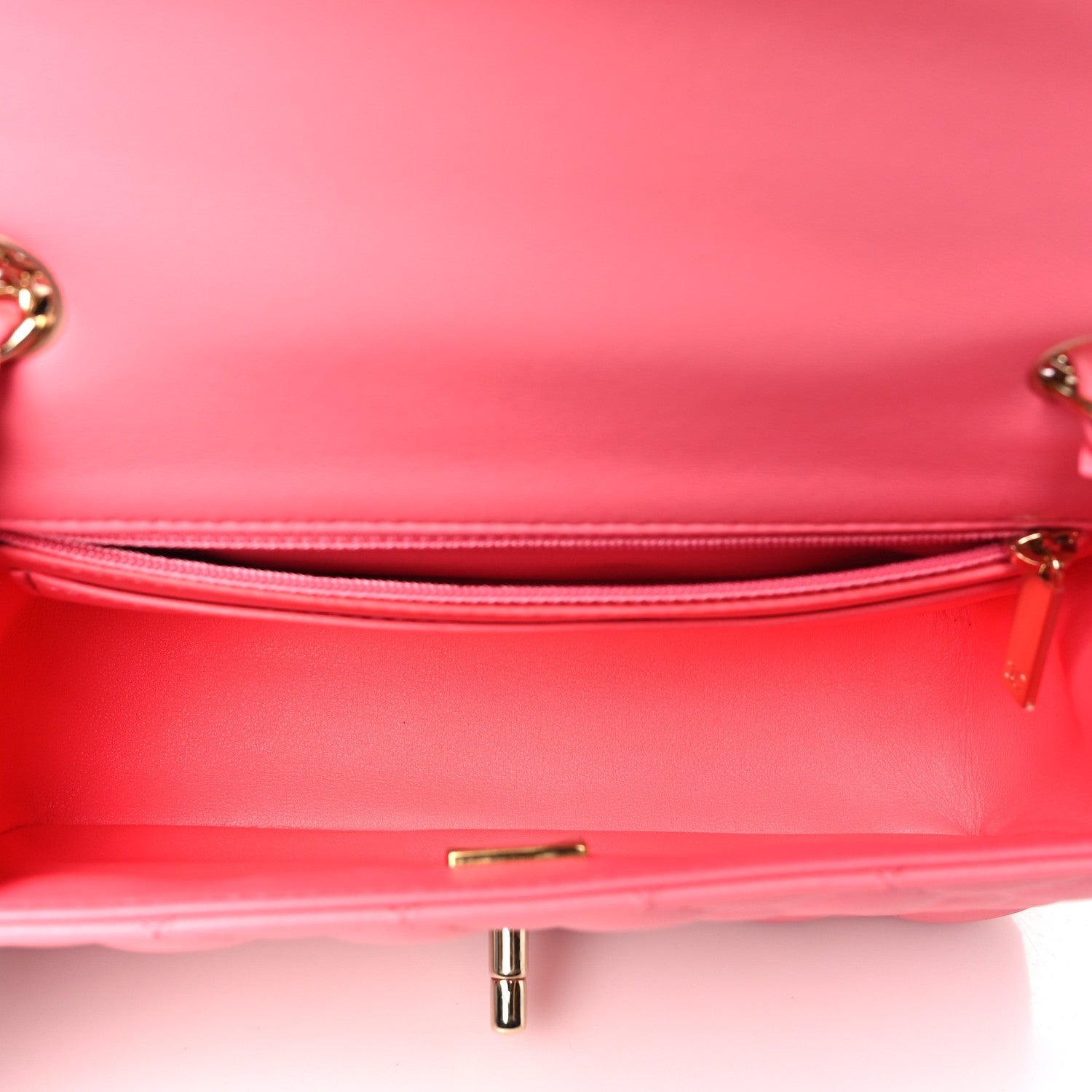 Chanel Lambskin Quilted Mini Rectangular Flap Pink 5 of 11