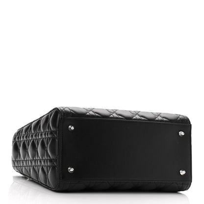 Christian Dior Lambskin Cannage Medium Lady Dior Black 4 of 10