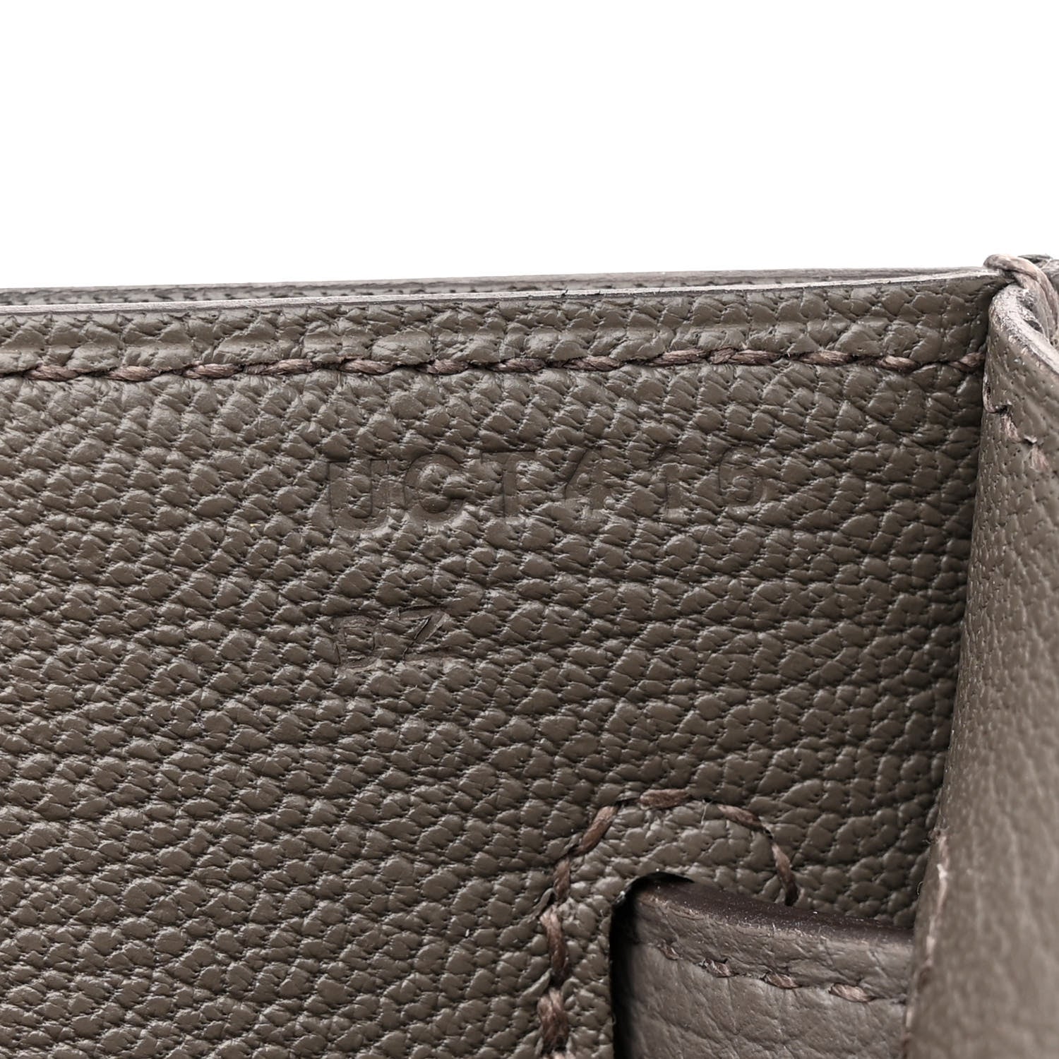 Hermes Togo Kelly Depeches 25 Pouch Etain 7 of 12