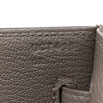 Hermes Togo Kelly Depeches 25 Pouch Etain 7 of 12