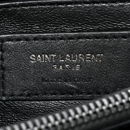 Saint Laurent Calfskin Y Quilted Monogram Monochrome Small Loulou Chain Satchel Black 8 of 17