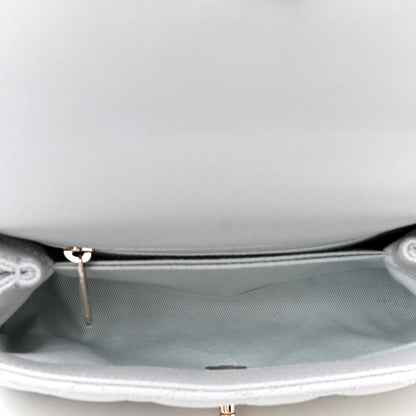 Chanel Caviar Quilted Mini Coco Handle Flap Light Grey 4 of 4