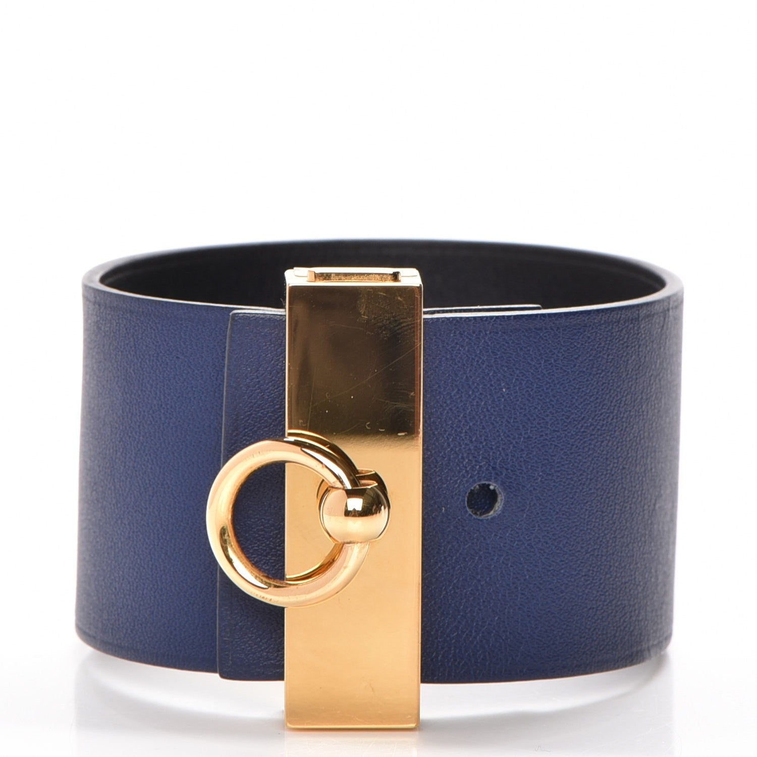 Hermes Swift Illusion Reversible Bracelet MM Bleu Saphir Black 1 of 4