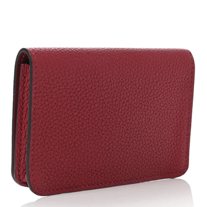 Hermes Togo Dogon Card Case Rouge Grenat 3 of 8