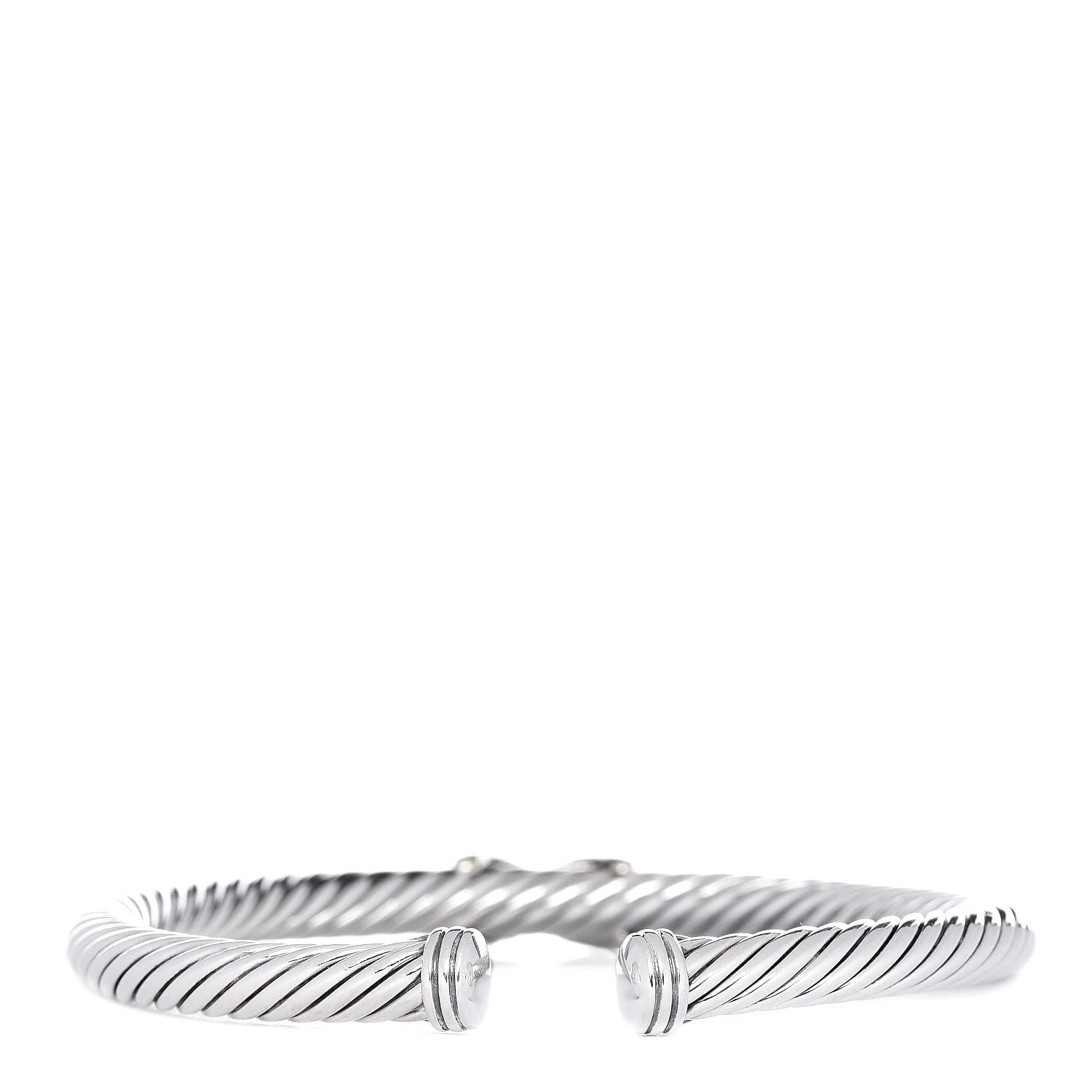 David Yurman Sterling Silver 14K Yellow Gold 5mm X Station Cable Bracelet 6 of 9