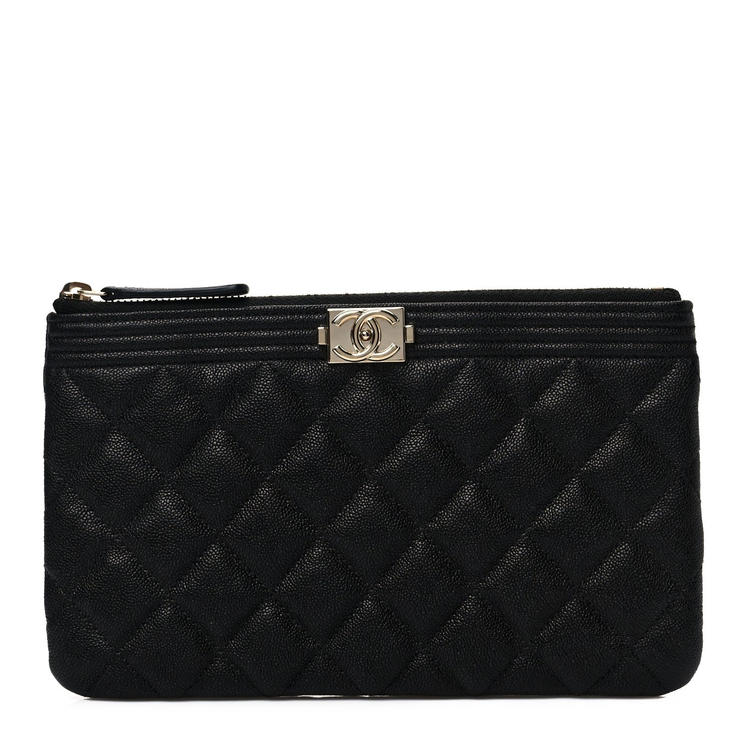 Chanel Caviar Quilted Small Boy Cosmetic Case Black 1 of 6