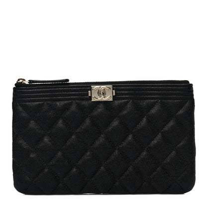 Chanel Caviar Quilted Small Boy Cosmetic Case Black 1 of 6