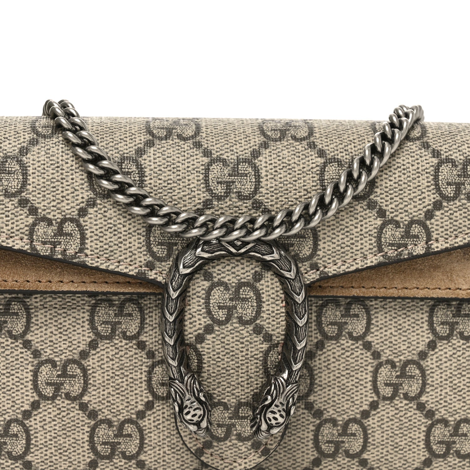 Gucci GG Supreme Monogram Super Mini Dionysus Shoulder Bag Taupe 7 of 10