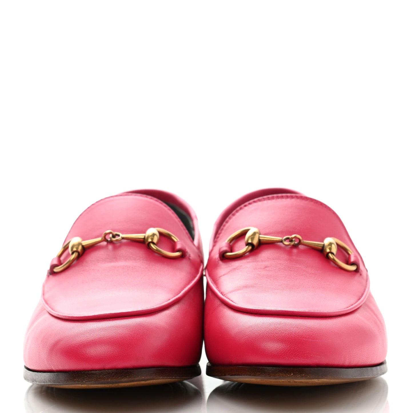 Lambskin Womens Brixton Horsebit Loafers 35.5 Hot Pink