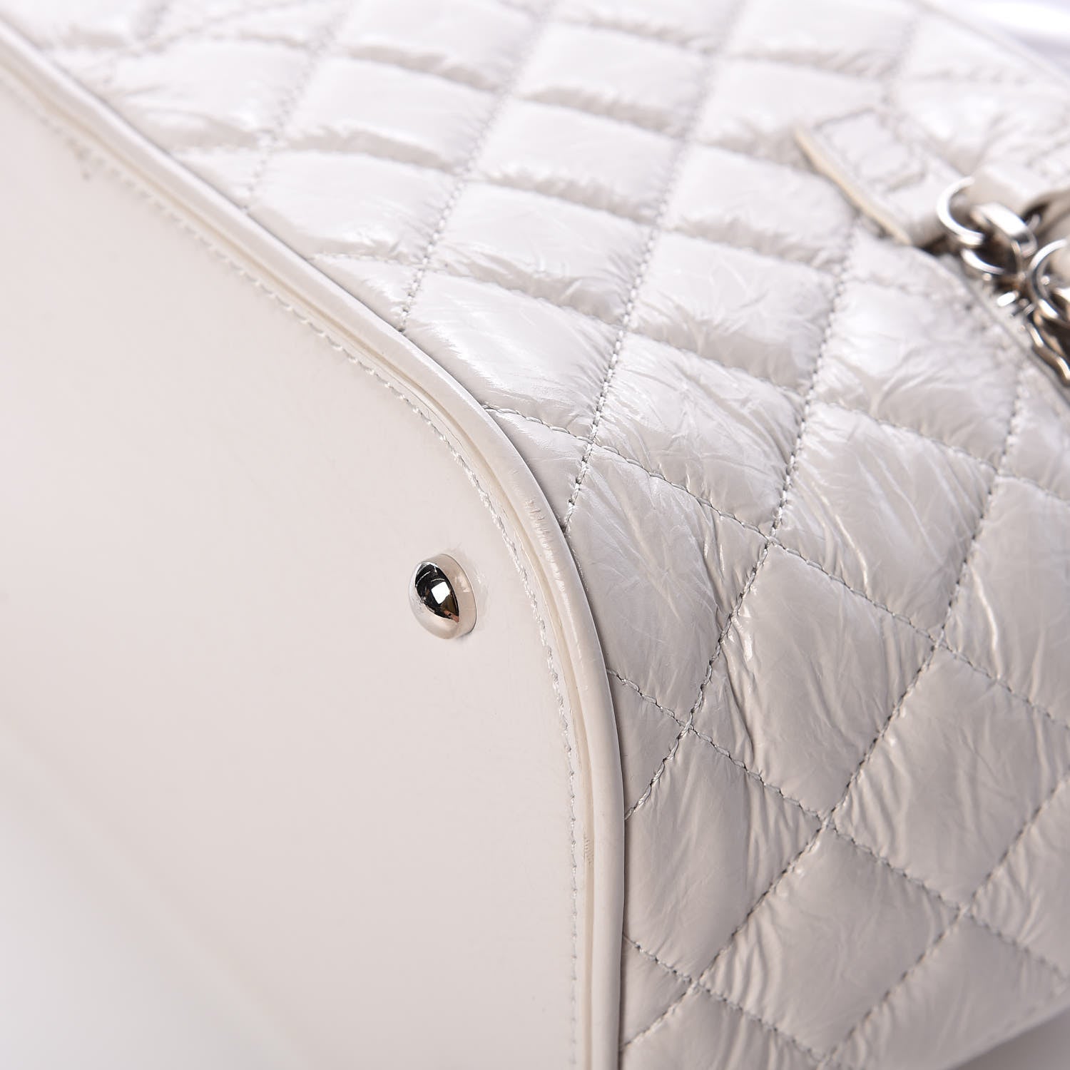 Chanel Crumpled Calfskin PVC Quilted Backpack White 14 of 18
