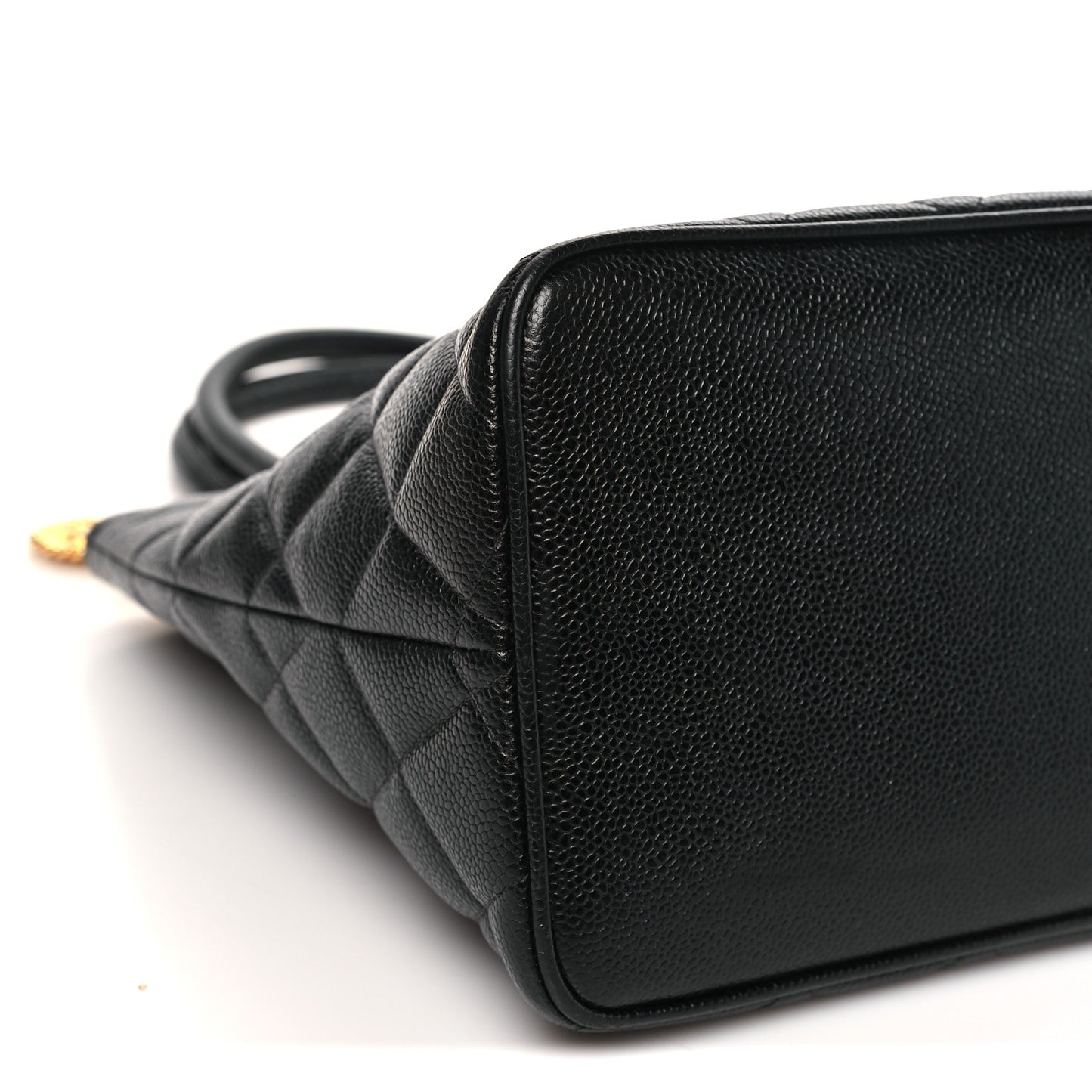 Caviar Quilted Medallion Tote Black