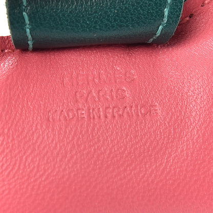 Hermes Milo Lambskin Grigri Rodeo Horse Bag Charm MM Rose Azalee Malachite Lime 3 of 3